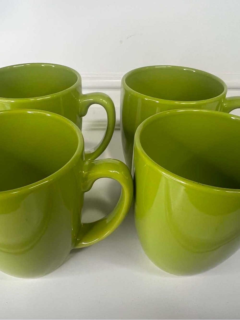 Corelle Lime Green Ceramic Mug Set of 4